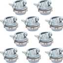10pcs 3/4Inch Clamp Type Cable Connectors for Metallic Conduit Protect Cables Silver