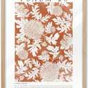 EcoHest Christian Bible Verse Framed Wall Art, 12x16 in OAK Wood A Psalm of David Canvas Wall Art, Psalm 23 Orange Faith Home Decor, Thanksgiving Scripture Set of 1 for Bedroom Living Room