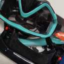 Snorkel Set Pano 3 Window Adult Snorkeling Gear, Professional Snorkel Goggles Anti-Fog Diving Mask, Anti-Leak Swim Goggles and Dry Top Snorkel for Diving, Snorkeling, Swimming (Black+Aqua 2 PACK)