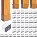 BUMACO Chair Leg Floor Protectors Rectangle Chair Leg Protectors for Hardwood Floors Silicone Pads Covers to Protect Floors(Clear-40 Pcs, Rectangle M Fit (L:1-1/8" ~ 1-1/2", W:3/4" ~ 1")