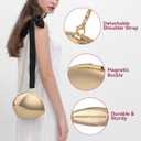 YYW Evening Clutch Purse for Women Metal Reflective Shoulder Bag Unique Handbag for Wedding Party Prom