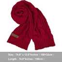 Aonal Womens Winter Scarf Cold Weather Thick Warm Cable Knit Wraps Chunky Large Soft Long Scarves