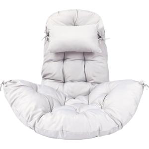 Tudomro Egg Chair Cushion Filling 2.58 kg Replacement Rocking Wicker Chair Cushions High Back Swing Hammock Egg Hanging Cushion Thicken for Indoor Outdoor Patio(Grey,1 Pcs) (Gray)