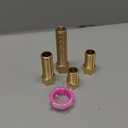 Uenede 4PCS 1/2 Inch Brass Hex Extension Pipe Fitting, 1/2" G Female to 1/2" G Male Thread, 40mm/50mm/70mm/100mm Length, Longer Nipple Connector Adapter