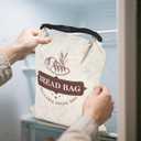 Sourdough Reusable Bread Storage Bags: Homemade Loaf Cotton Extra Large Bag - Plastic Lined Linen Cloth Organic Container with Wrap Cover - Baker Gift Sour Dough Tools to Keep Food Fresh Freezer