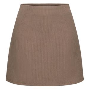 Timormode Mini Skirts for Women High Waisted Corduroy A Line Skirt 2026 Basic Casual Spring Pencil Skirts TMS8012 Brown M