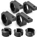 Nilight - 90020D 4PCS Mounting Bracket Kit LED Off-Road Light Horizontal Bar Tube Clamp Roof Roll Cage Holder, Black (For 1"/1.5"/1.75"/2"Bar)