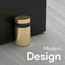 Mega Handles Floor Door Stopper, Quickly Installed Wall Protector, Wall Protectors from Door Knobs, Floor Door Stop with Mounting Hardware Included - Satin Brass - 2 Inch (1 Pack)