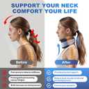 Ice Silk Neck Brace,Neck Brace Cervical Collar,Neck Support Brace for Sleeping Soft,Breathable Cervical Collar for Pain Relief/Posture Correction,Travel, Workers & Neck Injury Recovery for Women & Men, One Size
