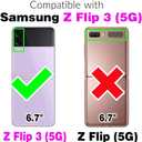 Asuwish Phone Case for Samsung Galaxy Z Flip 3 5G 2021 Wallet Cover with RFID Blocking Ring Crossbody Wrist Strap Stand Card Holder Leather Slot Cell Accessories ZFlip3 Z3 Flip3 3Z Women Men Off White