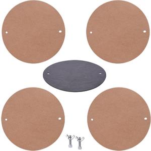 LEOLIO 4 Pcs 12 Inch Pottery Wheel Bats, Thick Clay Throwing Bats with Pottery Pin Holes, Professional Round Ceramic Bat System for Clay Making and Sculpting