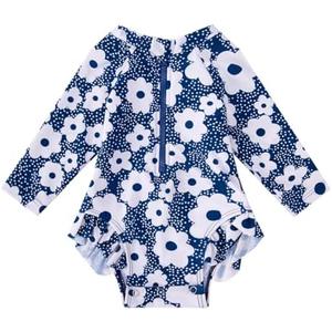 BMCiTYBM Baby Girls Swimsuits Long Sleeve Zipper One Piece UPF 50+ Sun Protection Swimwear Rash Guard 18_24 M