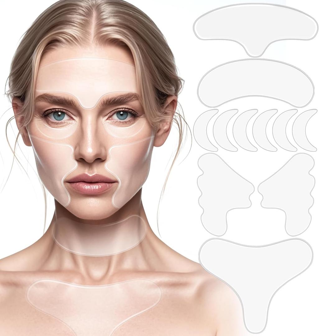 Neck Wrinkle Patches, Anti Wrinkle Silicone PatchesReusable Neck & Chest Firming and Tightening Facial Masks, Collagen Neck Fine Line Pads for Women Reduce Fine Wrinkles, Moisturizing & Firming