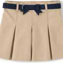 Gymboree Girls' and Toddler Twill Pleated Belted Skort (6, Tan)