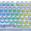 AULA F98 Pro Wireless Mechanical Keyboard with Transparent Keycaps, Hot-swappable, Pre-lubed Linear Switches, Gasket Structure, RGB Backlit, OLED Screen,BT5.0/2.4G/USB-C Wired Computer Keyboard