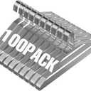Wire Metal Clothes Hangers Bulk 100 Pack for Standard Size Suits, Coats, Shirts, Pants, Skirts, Space Saving, Non Slip, 16 Inch 12 Gauge Ultra Thin, Silver