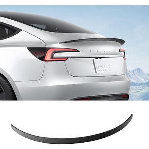 BASENOR 2026 2025 2024 Tesla Model 3 Highland Spoiler OEM Rear Spoiler Wing Performance Rear Trunk Lip ABS Material [Proprietary Design] Model 3 Accessories Gen 2, Matte Black
