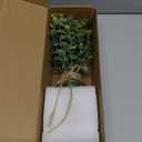 Muhanjia Artificial Eucalyptus Stems in Glass Vase with Faux Water, 7Pcs Fake Plant for Centerpiece Bathroom Farmhouse Room Home Decor (Sage Green Eucalyptus)