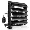 VEVOR 20 inch Shutter Exhaust Fan, Wall Mounted Attic Vent Fan with Variable Speed Controller, 3000 CFM, AC Motor, Heavy-duty Steel, Low Noise for Shed, Garage, Greenhouse Ventilation Cooling, Black