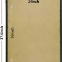 QDSSDECO 24x36 Poster Frame Black Wood Frame with Plexiglass Horizontal and Vertical Formats Hanging on the Wall Display Picture, Set of 3, 24"x36"3pk