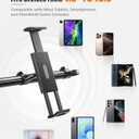 Car Headrest Tablet Holder [Dual-Clamp Stability][360 Adjustable] Back Seat iPad Mount for Kids Road Trip, Compatible with 4.516.5" iPad Pro/Air/Mini, Galaxy Tab, Kindle Fire, Switch