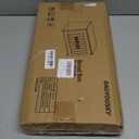 Bamboo Bread Box for Kitchen Countertop, Black Vintage Wooden Counter Breadbox, Single Layer Rustic Wood Large Capacity Bread Storage Container Bin, White