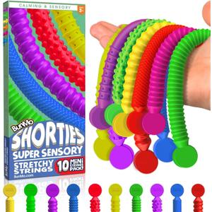 BUNMO Stretchy Strings - Sensory Toys - Stimulating & Addictive Toys for Kids - Fidget Toy - Hours of Fun for Kids - Non-Mouthable Toy 3+ - Mini Sensory 10 Pack