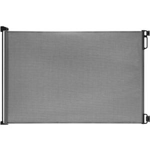 Retractable Baby Gate, 33" Tall, Extends up to 55'' Wide, Grey/Child Safety Baby Gates, Pet Retractable Gates for Stairs, Doorways, Hallways, Indoor and Outdoor, Black