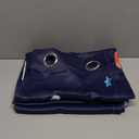 Navy Blue Kids Blackout Curtains for Boys Girls Teens Bedroom Cute Airplane Stars Clouds Curtain for Home Living Room Dorm Room Darkening Grommet Window Drapes 2 Panel Set, 26"x63"