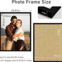 Picrit 24x30 Picture Frame, Black Engineered Wood Posters Frame for Horizontal or Vertical Wall Mounting and Displaying Puzzles and Artwork Photos, 1 Pack