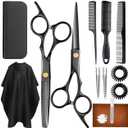 Hair Cutting Scissors Shears Kits, Professional Haircut Scissors Set with Thinning Shears, Stainless Steel Barber Scissors for Men, Women, Kids, Salon & Home Use