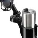 JOYTUTUS Cup Holder Phone Mount for Car, Car Cellphone Large Adapter Long Arm with 360 Degree Rotation, Compatible iPhone, Samsung & All Smartphones, Black, Pack of 1 