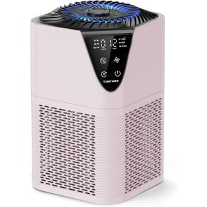Air Purifiers for Home Large Room up to 1750 Sq Ft, H13 True HEPA Filter Air Purifiers for Bedroom, 25dB Quiet for Home,Bedroom,Office (Pink)