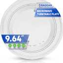 Microwave Plate Replacement 9.6 Inch for Small Microwave Oven Turntable Plate - LG Replacement Microwave Glass Plate Fits Many Brands Plates - Rotating Dish Tray For Better Reheating and Cooking