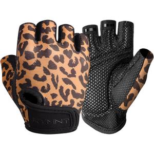 Workout Gloves for Women Men - Weight Lifting Gloves with Full Palm Protection & Extra Grip for Gym, Weightlifting, Fitness, Exercise, Training.Cycling.Leopard-XSmall