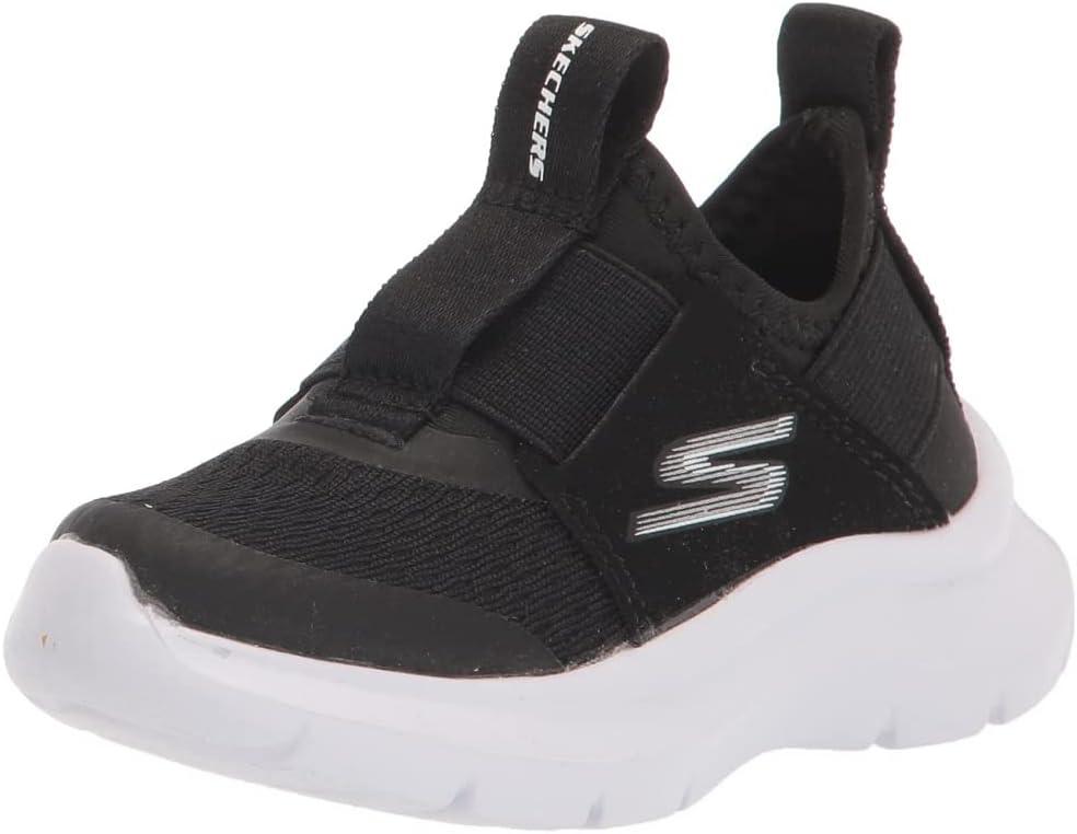 Skechers Boy's Skech Fast Sneaker (5 Toddler, Black/White)