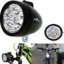 Vintage Retro Bicycle Bike Front Light Lamp 7 LED Fixie Headlight with Bracket (Black)