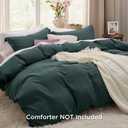 Bedsure Forest Green Duvet Cover Twin/Twin XL Size - 2 Pieces Prewashed Cotton-Like Polyester Extra Soft Bedding Set, Includes 1 Duvet Cover 68"x90" with Zipper Closure & 1 Pillow Sham, No Comforter