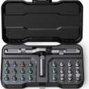 24 in 1 Magnetic Screwdriver Set, DIY Ratchet Screwdriver Set, Multi Bit Magnetic Drive Set with Detachable Ratchet Handle, Portable Precision Repair Tool Kit for Furniture Computer Bicycle