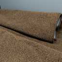 Brown Solid Colored Runner Rug Non Slip Rubber Grip Bottom Pet Friendly Kitchen Hallway Carpet Runner 32"x94"