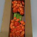 Alupssuc 30Pcs Ranunculus Artificial Flowers Faux Silk Mini Ranunculus, Spring Flowers Artificial Indoor for DIY Bouquets, Bulk Fake Wedding Filler Flowers for Bride Decorations & Arrangements, Citrus Orange