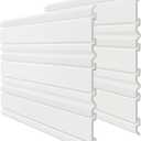 BELLO YON Slatwall Panel 6PCS Garage Wall Organizer Heavy Duty Wall Mounted PVC Slat Wall Rack, 4 feet Garage Wall and Home Organizer Storage System, White