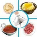 304 Stainless Steel Meat Chopper,6 Blade Ground Beef Masher with Wooden Handle, 11 Inch Potato Masher, Metal Meat Masher for Kitchen