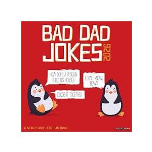 Bad Dad Jokes 2026 Wall Calendar