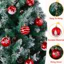 Joiedomi 36 Pcs Red Christmas Ball Ornaments Set, 2.3" Christmas Painting & Glittering Tree Hanging Decoration, Xmas Shatterproof Indoor Decoration for Tree Wreath Holidays Party Supplies