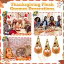 12 Pcs Friendsgiving Ornaments Gnomes Plush Friendsgiving Hanging Gnomes with Pumpkin Holding Cards for Thanksgiving Tree Decorations Holiday Party Supply