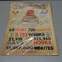 2 x Cool 60th Birthday Card Gifts for Women Men, Happy 60th Birthday Decoration for Mom Dad, Gifts for 60 Year Old Woman Man