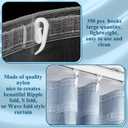 Juexica Transparent Wave Curtain Tape, 25 Meter 350 Hooks Ripple Fold Tape for Curtains and Drape Accessories