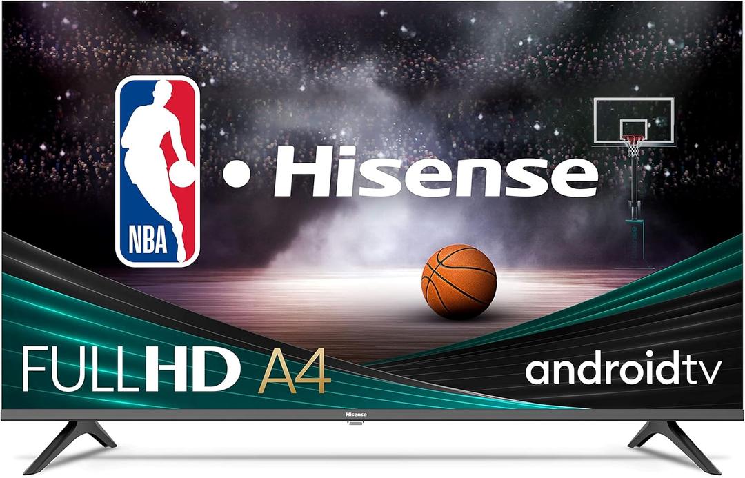 Hisense A4 Series 32-Inch FHD 1080p Smart Android TV with DTS Virtual X, Game & Sports Modes, Chromecast Built-in, Alexa Compatibility (32A4FH, 2022 Model),Black