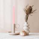 LYOBATH 6 Pack Pink Taper Candles - Taper Candles 10 Inch Dripless, Smokeless & Unscented - 8 Hours Long Burning - Ideal for Weddings, Dinner Parties, and Home Decor